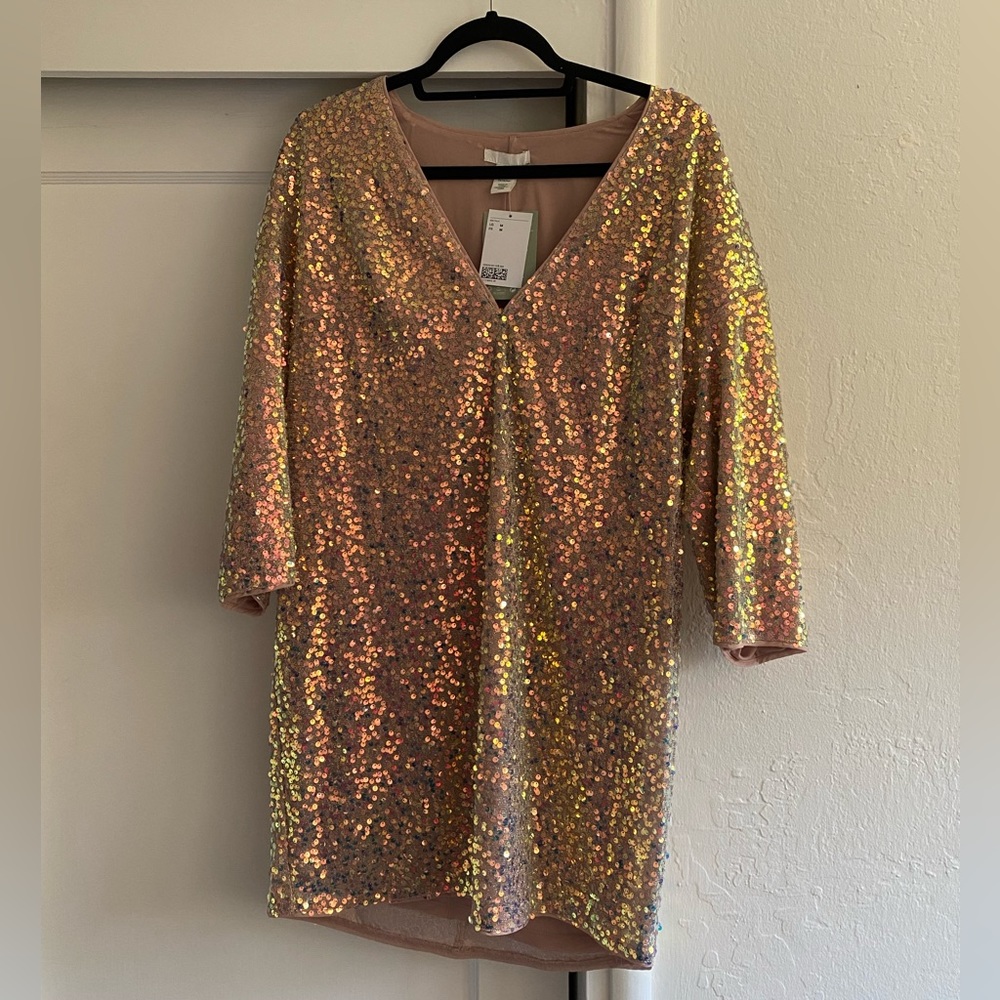 NWT H&M Iridescent Sequin Dress